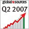 环球资源公布2007年第二季度业绩报告