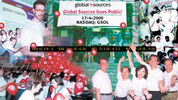 Global Sources team members during the listing party